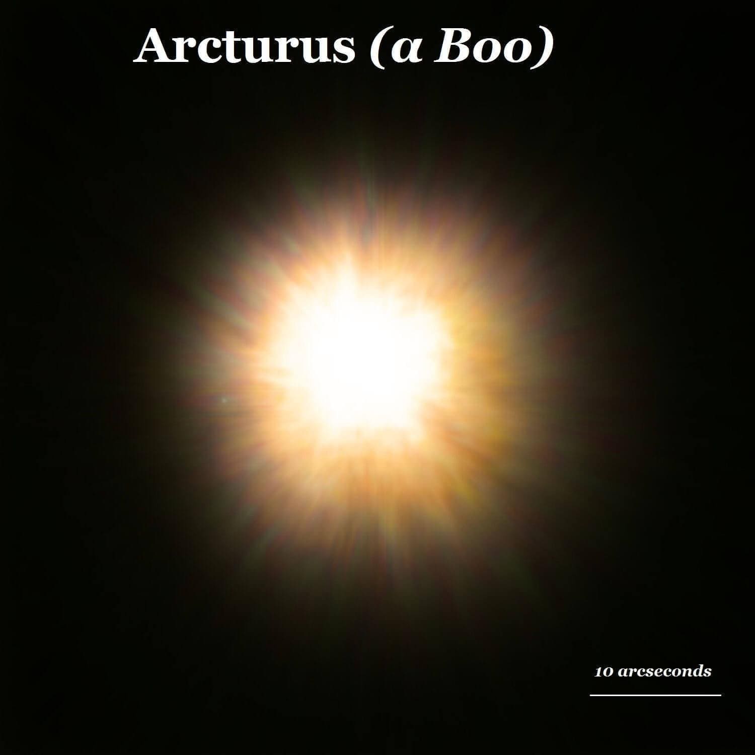 Photograph of Arcturus shining.