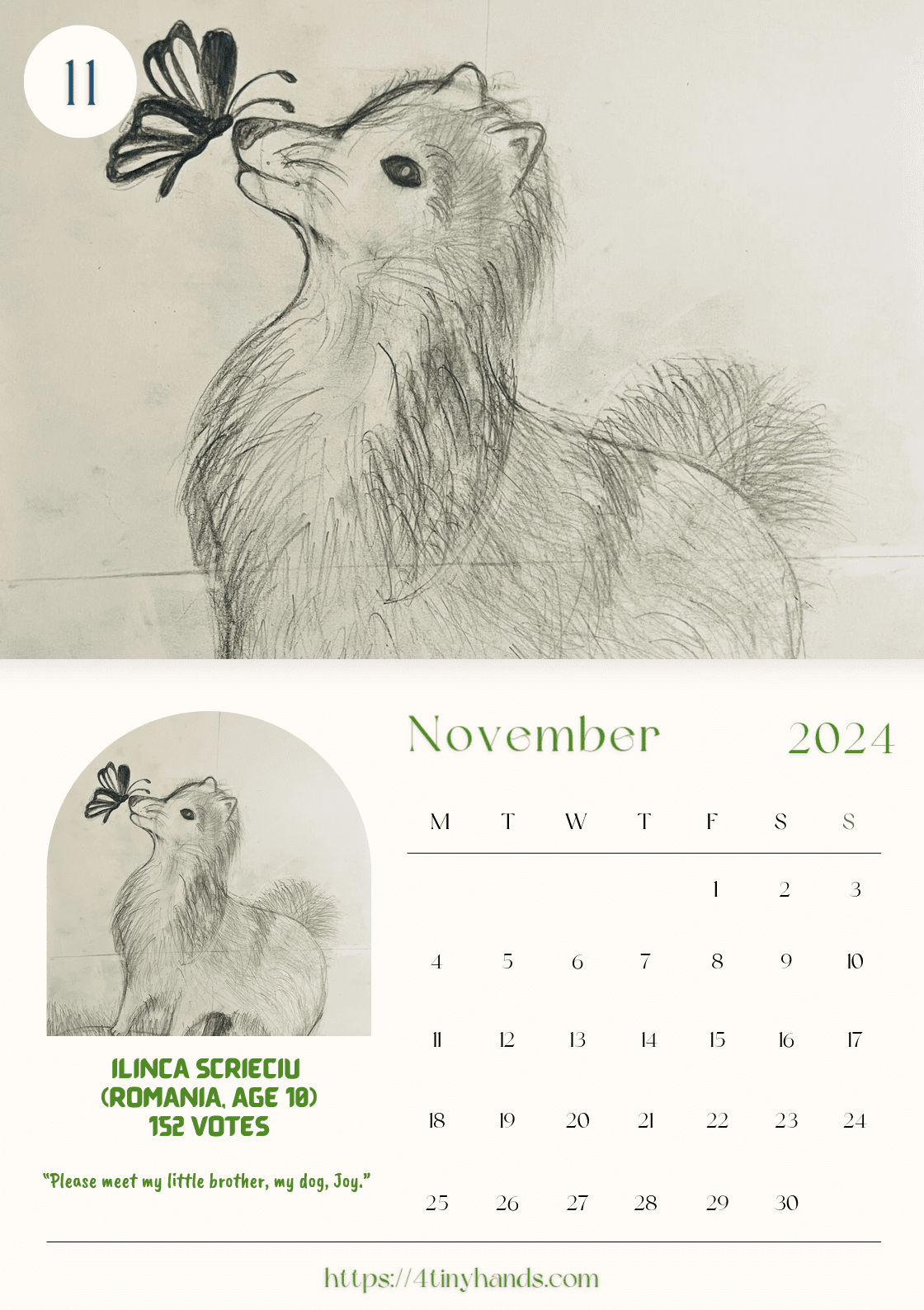 Celebrating the Animal Kingdom Calendar 2024 November